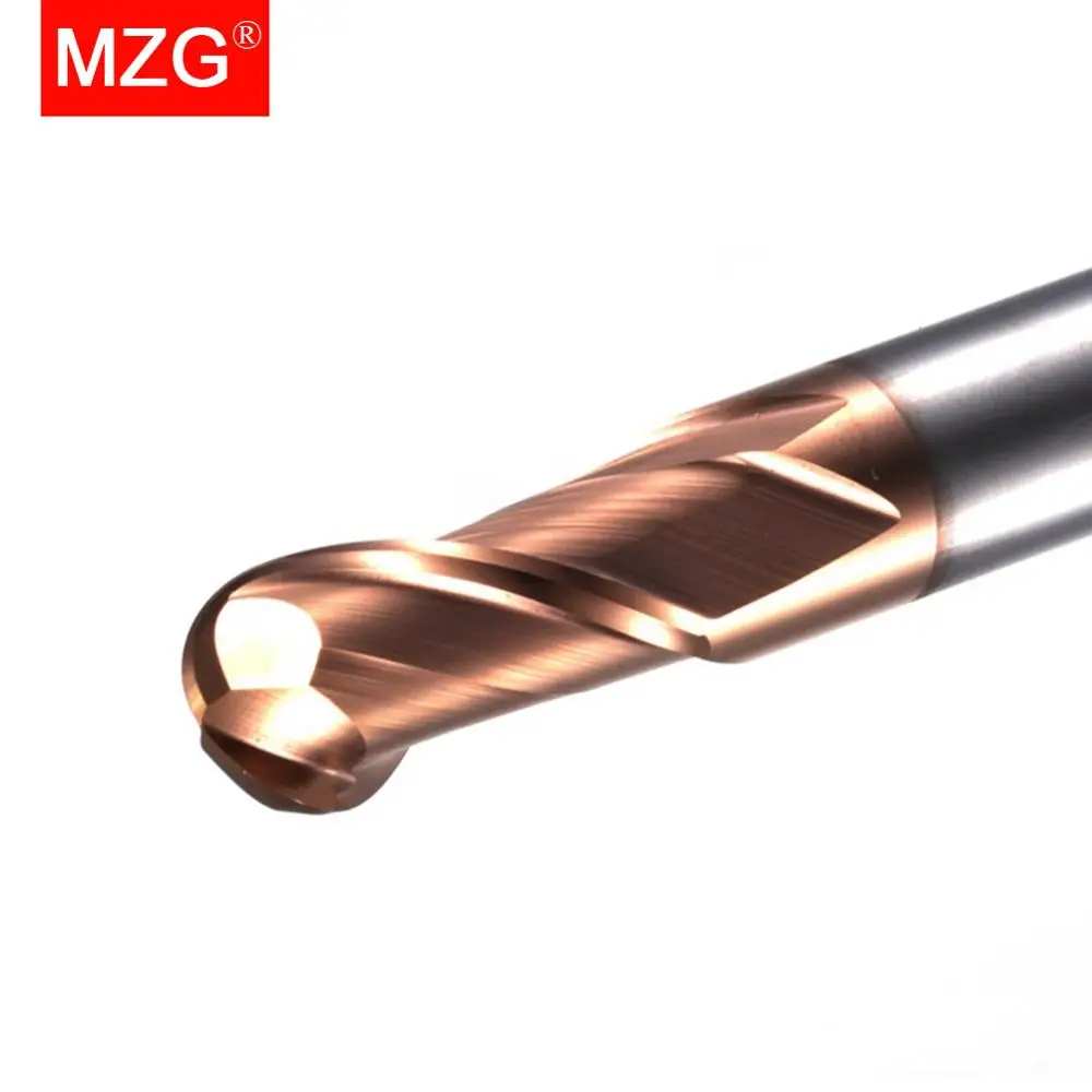 MZG 2 Flaut Tăiere HRC60 1mm 2mm 3mm 4mm 6mm Frezare Prelucrare Oțel de Tungsten Sprial freze Minge Nas End Mill