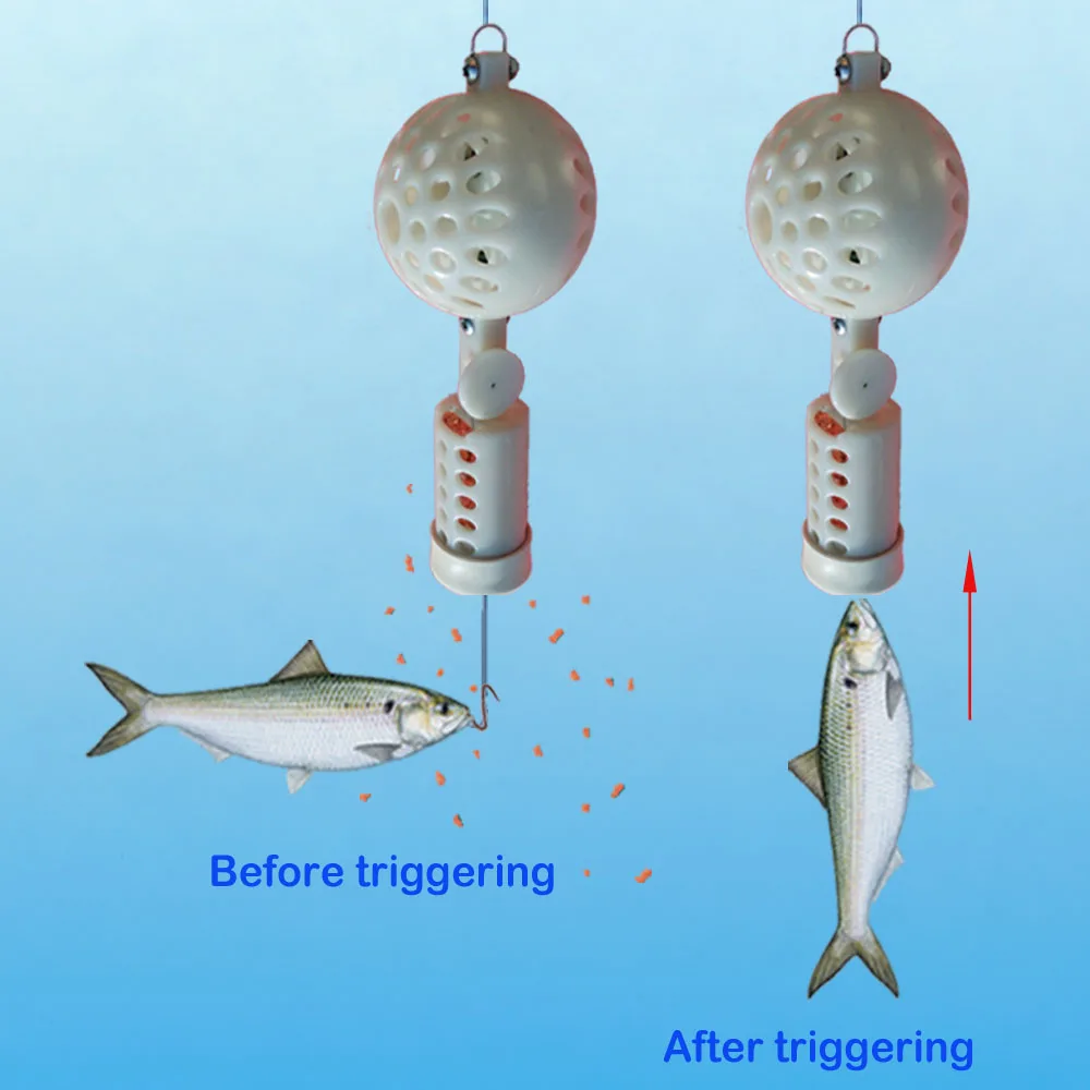Smart Pește Momeală Feeder Titularul Cușcă Peștele Mușcă Cârlig de Declanșare a Prinde pește Automat Cârlig de Declanșare Inteligent Capcană Pește Catcher