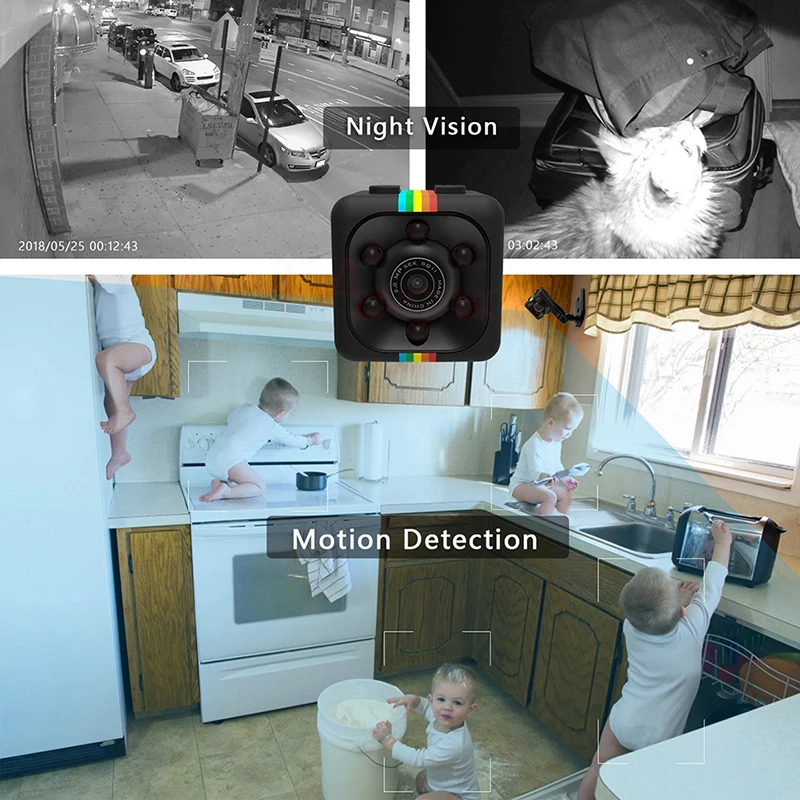 SQ11 Mini Camera 1080P Senzor de DV Viziune de Noapte Camera Video Cam Mică Mișcare DVR Cam Camera Micro Card de Memorie TF Card de 32GB