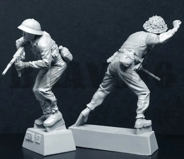 Scara 1/35 Războiului din Vietnam Vietnam Partidului Comunist 2 Persoane Miniaturi Rășină Model Kit Figura Transport Gratuit