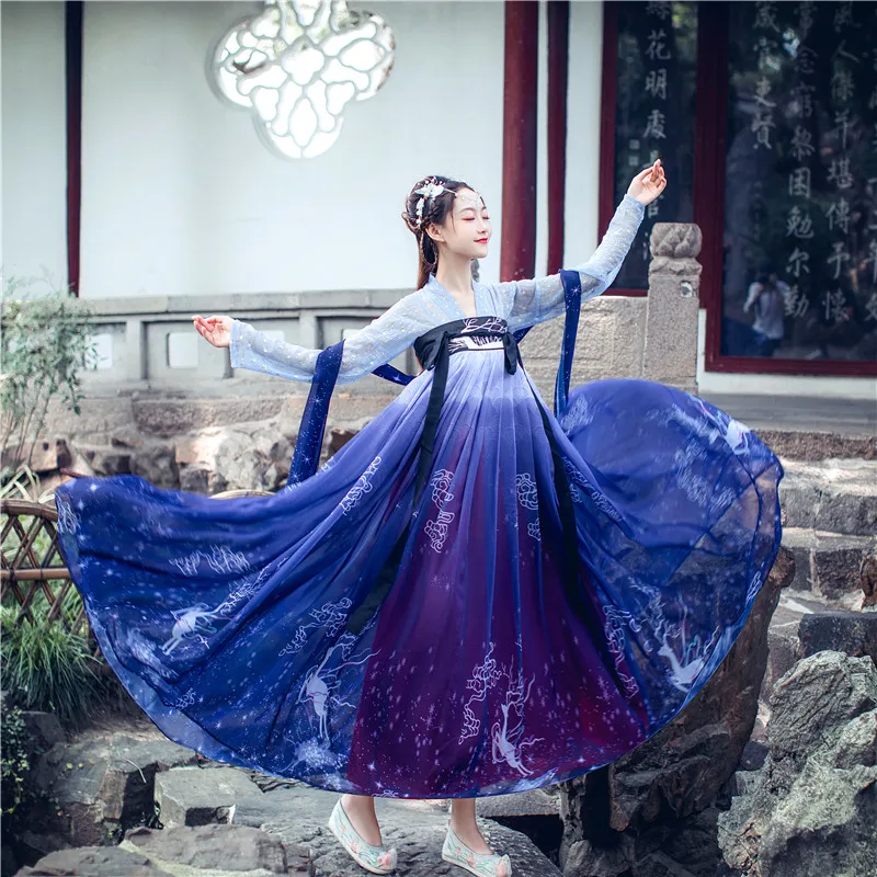 Zână Vechi Tradiționale Hanfu Rochie Costum Pentru Femei Moderne Hanfu Broderie Tang Costum Popular Rochie De Printesa Național De Îmbrăcăminte