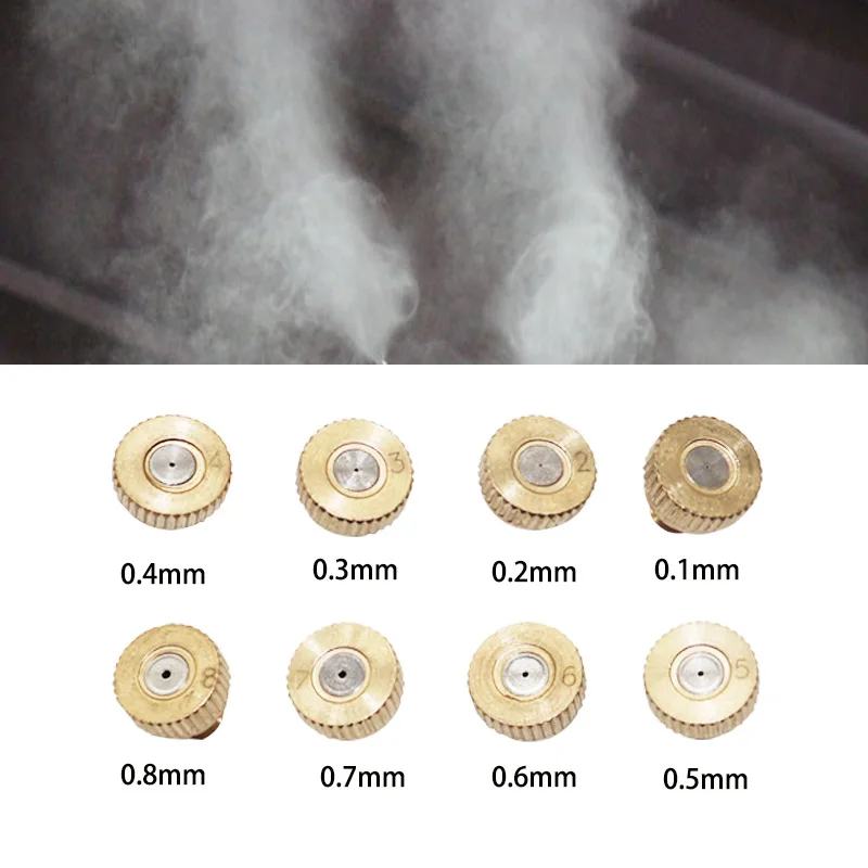 5pcs Alama Ceață Duze 10/24UNC Filetate Aburirea Ceață de Apă pulverizată Stropitoare 0.1-0.8 mm mister pentru răcire, umidificare