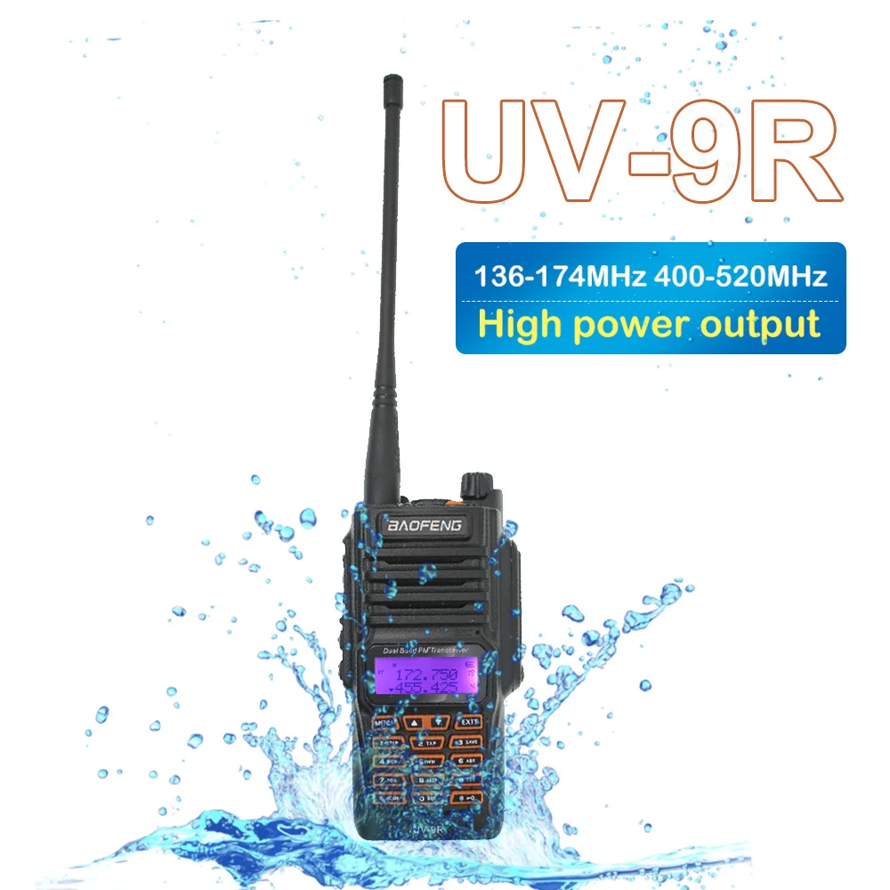 Baofeng UV-9R Walkie Talkie 2200mAh IP67 rezistent la apa 136-174/400-520MHZ Dual band Dual Standby Două Fel de Radio UV9R