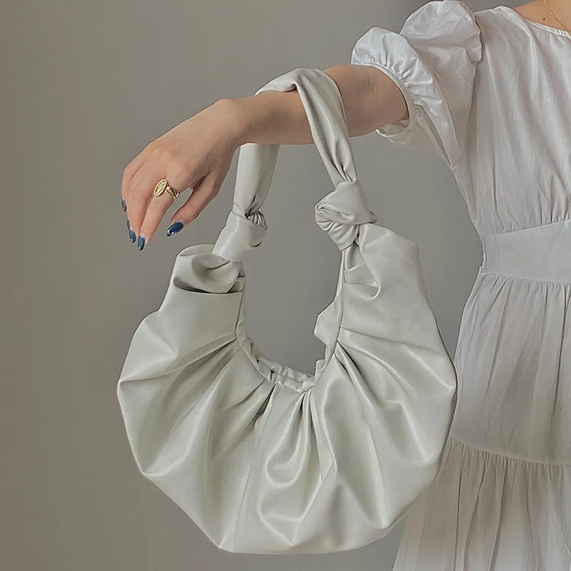 Falduri de Proiectare femei geantă de mână de Mare capacitate din Piele PU Rotund geanta de Umar Pentru Femei 2020 Elegant Culoare Solidă Doamnelor geantă de mână tote