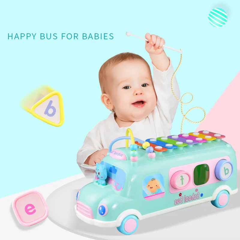 De învățământ Jucării Muzicale Pentru 0 12 13 24 De Luni, Copilul, Copii mici Autobuz Școlar Auto Fată Băiat Jucării rinquedos Para Bebe Oyuncak