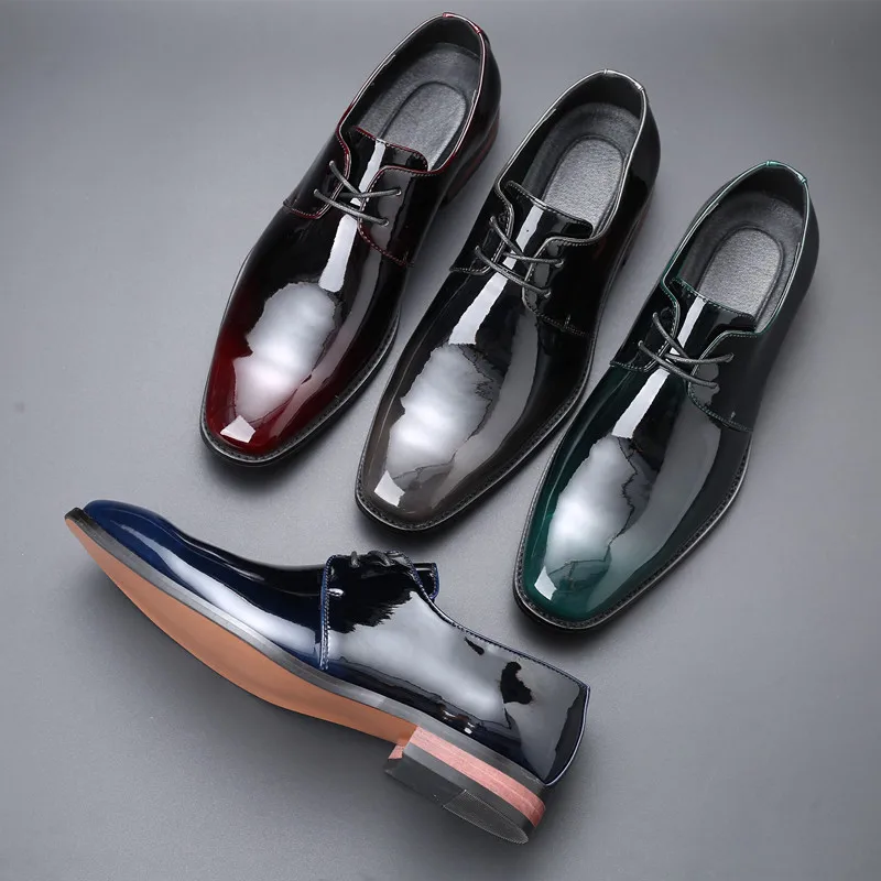 Yomior Noua Moda Culori Amestecate Bărbați Vintage Pantofi Casual Rochie Formale Afaceri Cu Pantofi De Mireasa Dantelă-Up Mocasini Subliniat Toe Oxfords