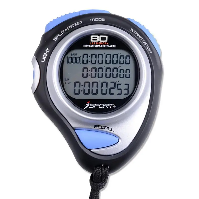 Profesionale Digitale Portabile Cronometru 80 Ture De Memorie De Trei Rând Sportul Contra Cronometru Profesional De Atletism Cronometru Sport Instrument