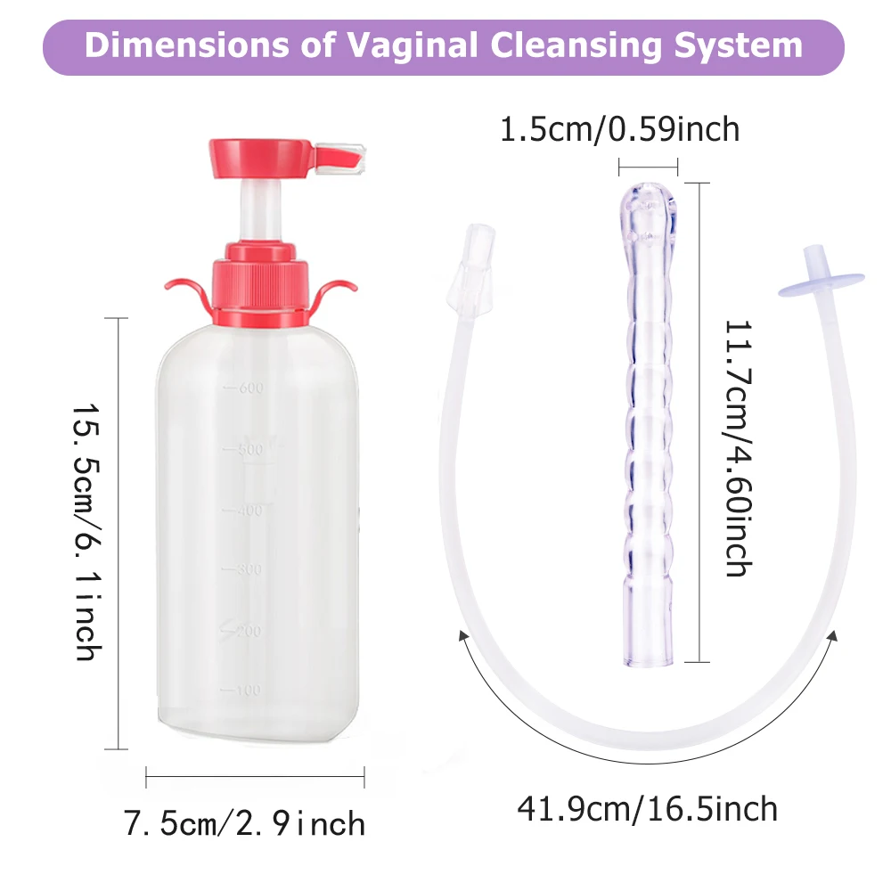300ml/600ml Medicale Reutilizabile Vagin Irigator Vaginal Clearner Anal Douche Clisma Cur Anus Curățare Seringă de Spălat Vagin Dispozitiv