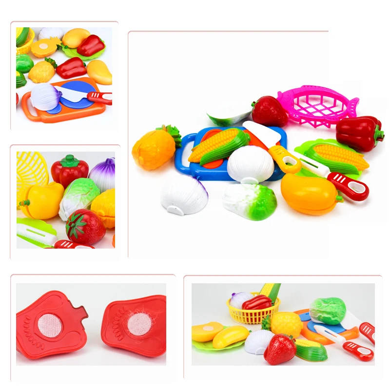 Pretinde A Juca Jucărie De Tăiere Produse Alimentare Legume Fructe Din Plastic Educative Bucătărie De Jucărie În Condiții De Siguranță Cadou Pentru Copii Copii