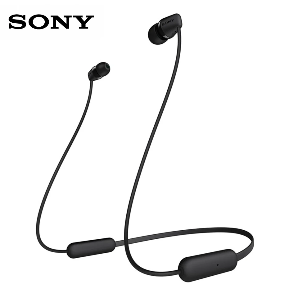 SONY WI-C200 fără Fir În ureche Căști Stereo Bluetooth 5.0 Sport Pavilioane Magnetic Cască Handsfree cu Microfon pentru iPhone/XiaoMi