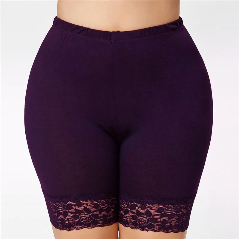 Pantaloni scurți de Femei de Moda de Vară, Alb, Negru Culori Solide Top Elastic Talie Mare Plus Dimensiune Casual pantaloni Scurți 5XL