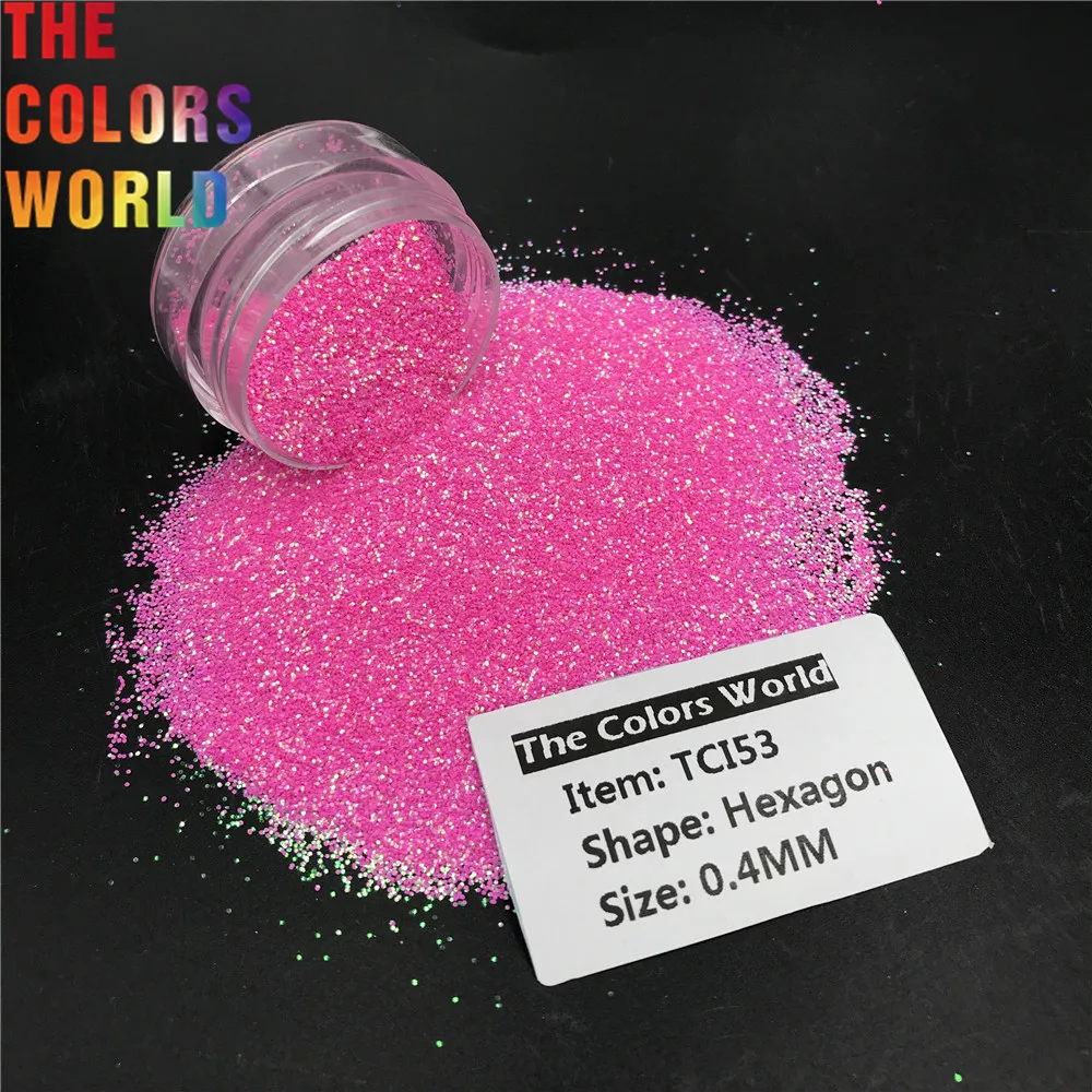 TCI53 Irizatii Perlate Rose Carmin Culoare Hexagon Forma Glitter Nail Art Decor Gel Unghii Machiaj Meserii DIY Dotari