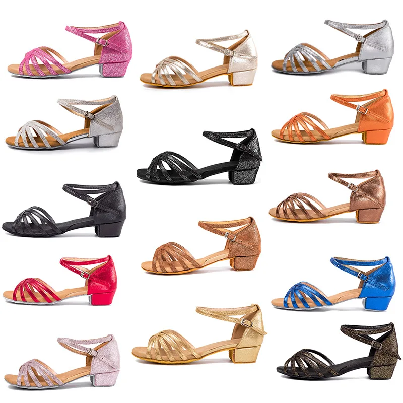 EU24-42 Pantofi de Dans latino-Femei, Copii, Fete Copil Pantofi de Dans pentru Copii Ladys Tango cu Toc jos Sala de Jazz Adidas Pantof Moale