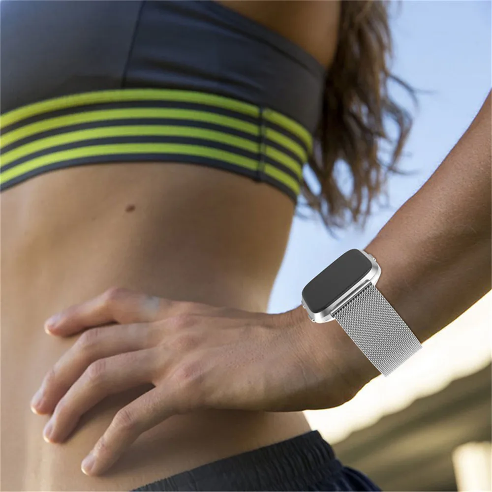 Milanese Ceas Trupa Watchband pentru Fitbit-Versa Smartwatch Fitnes Sport Brățară Ceas Înlocuire Curea Bratara cu Catarama