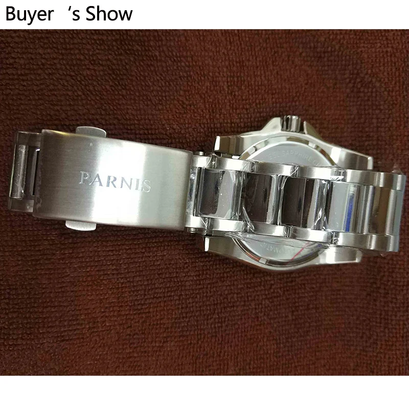 Parnis 44mm Automată Ceas Diver rezistent la apa 200m de Metal Mecanice Ceasuri Barbati Safir de Sticlă de Sus Brand de Lux Ceas de mână pentru Bărbați