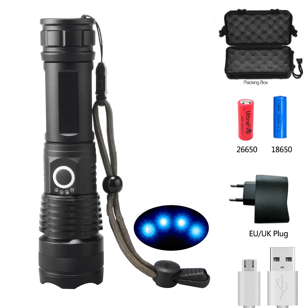 120000 Lumeni XHP50.2 cel Mai Puternic Lanterna LED-uri USB Reîncărcabilă Impermeabil Zoom Lanterna xhp50 18650 sau acumulator 26650 Camping