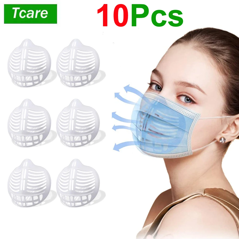 10buc/Set 3D Masca de Fata Suport, Fata de Capacul Interior Suport Cadru de Moale PE Fata Suport pentru Respirație Lavabile Refolosibile