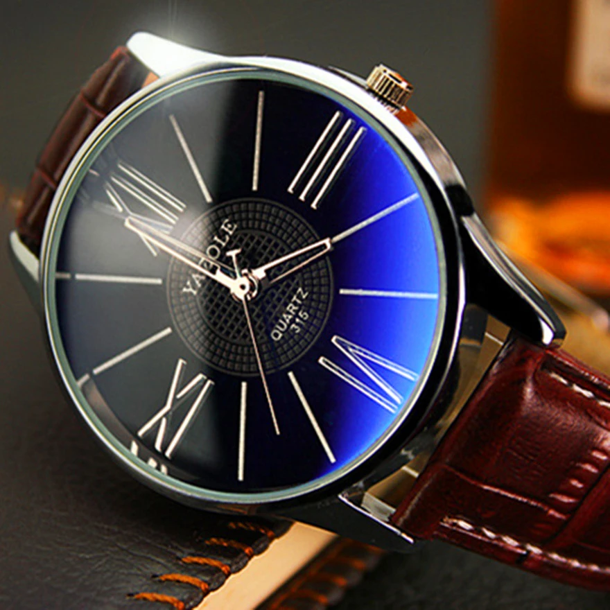 Afaceri De Moda Ceas Din Piele Domnilor Impermeabil Litri Ceasuri Blue Ray Încheietura Ceas Pentru Bărbați 2018 Top Brand De Ceasuri De Lux Fierbinte