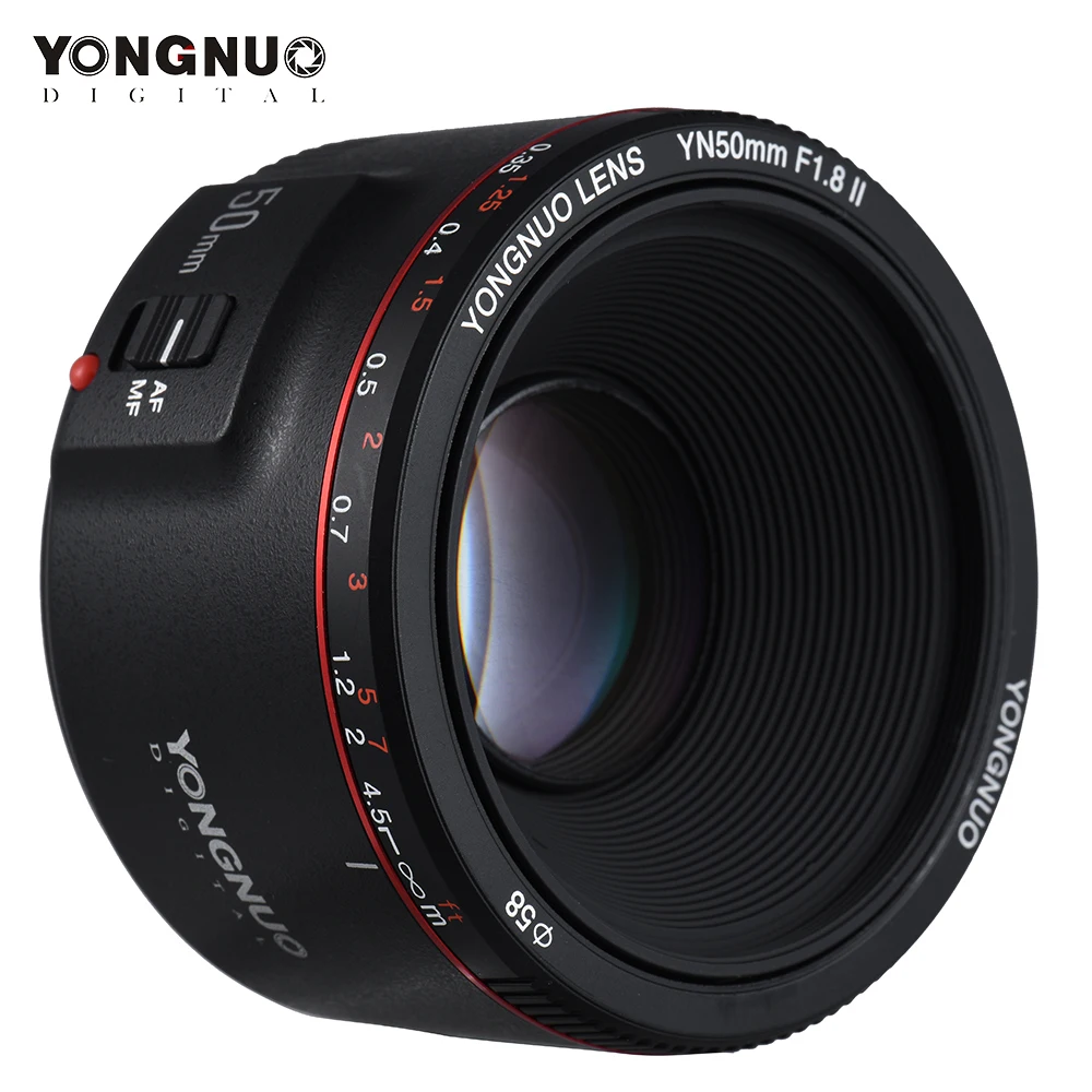 YONGNUO YN50mm YN50 F1.8 II Camera Lens EF 50mm AF MF Lentile Pentru Canon Rebel T6 EOS 700D 750D 800D 5D Mark II IV 10D 1300D