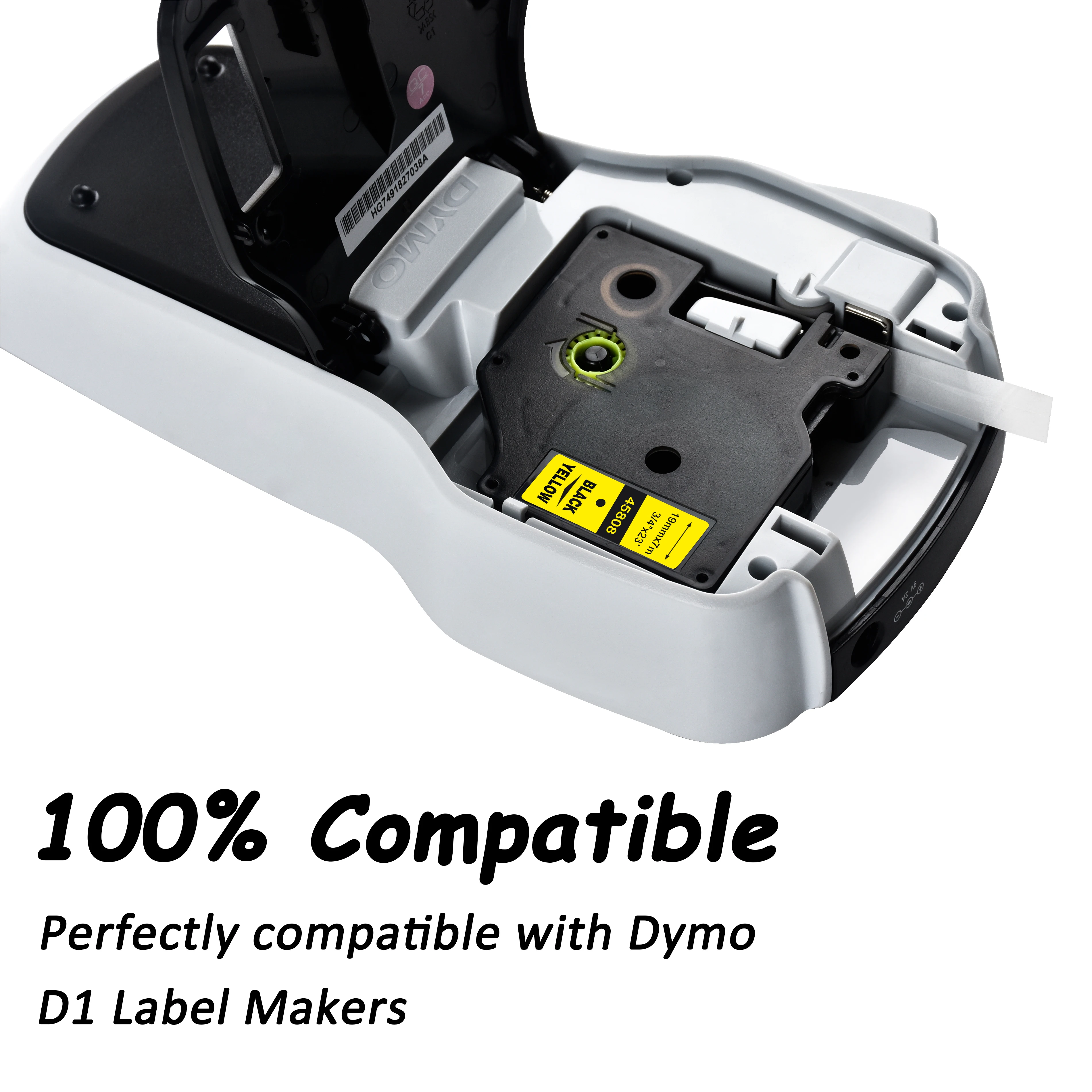 CIDY 53718 Negru pe galben Compatibil Dymo D1 24mm Eticheta Banda Panglici Casetă pentru Dymo Label Manager 160 280 210