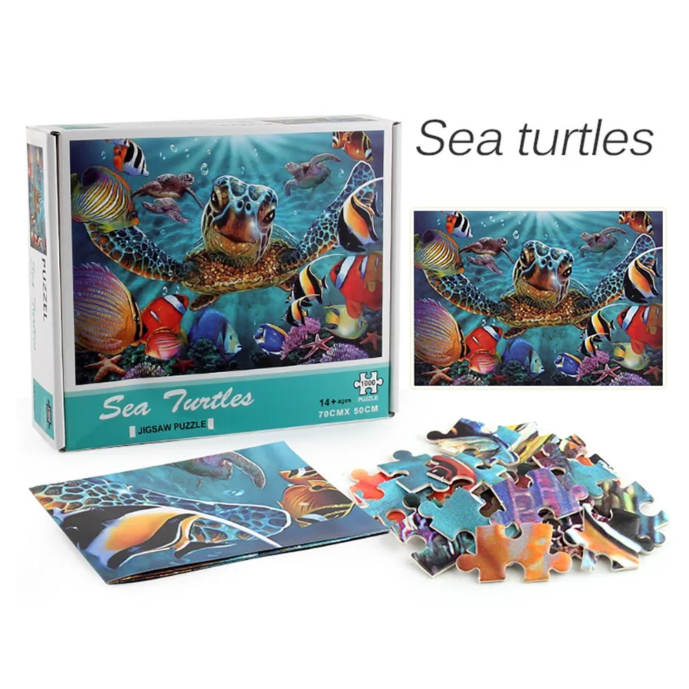 1000 de Bucăți Adult Puzzle Sea World Plante Puzzle-uri Broasca Mare de Puzzle de Învățământ Decompresie Puzzle jucarii