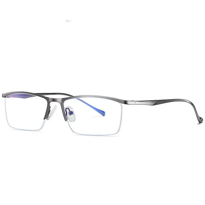 Anti-albastru ochelari moda pentru bărbați jumătate-cadru de afaceri rama de ochelari de calculator ochelari de protecție poate fi echipat cu ochelari baza de prescriptie medicala