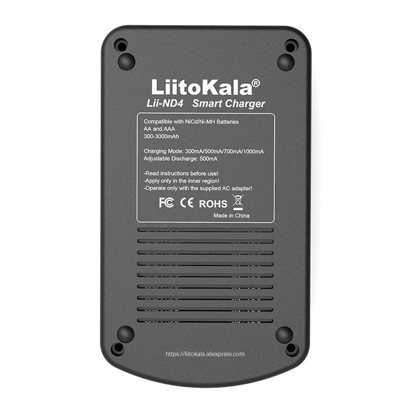LiitoKala Lii-ND4 NiMH/Cd incarcator AA AAA încărcător Display LCD și Testa capacitatea bateriei De 1.2 V aa, aaa si 9V baterii.