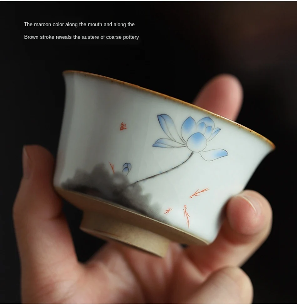 Drinkware Chineză Kung Fu Set De Ceai Ceașcă Universal Manual De Ceai Pictate Manual Prune Floare De Lotus Carasi Pasăre Cana Ceramica
