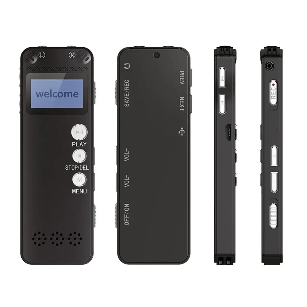 8GB de Mare Sensibilitate Microfon Dual Multifunctional Reincarcabil Digital Recorder Audio cu MP3 Player