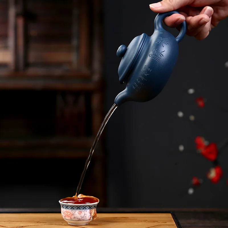 Chineză Yixing ceai oală de lut violet filtru xishi ceainice frumusete fierbător minereu Brut verde de lut lucrate Manual, set de Ceai autentic 226ml