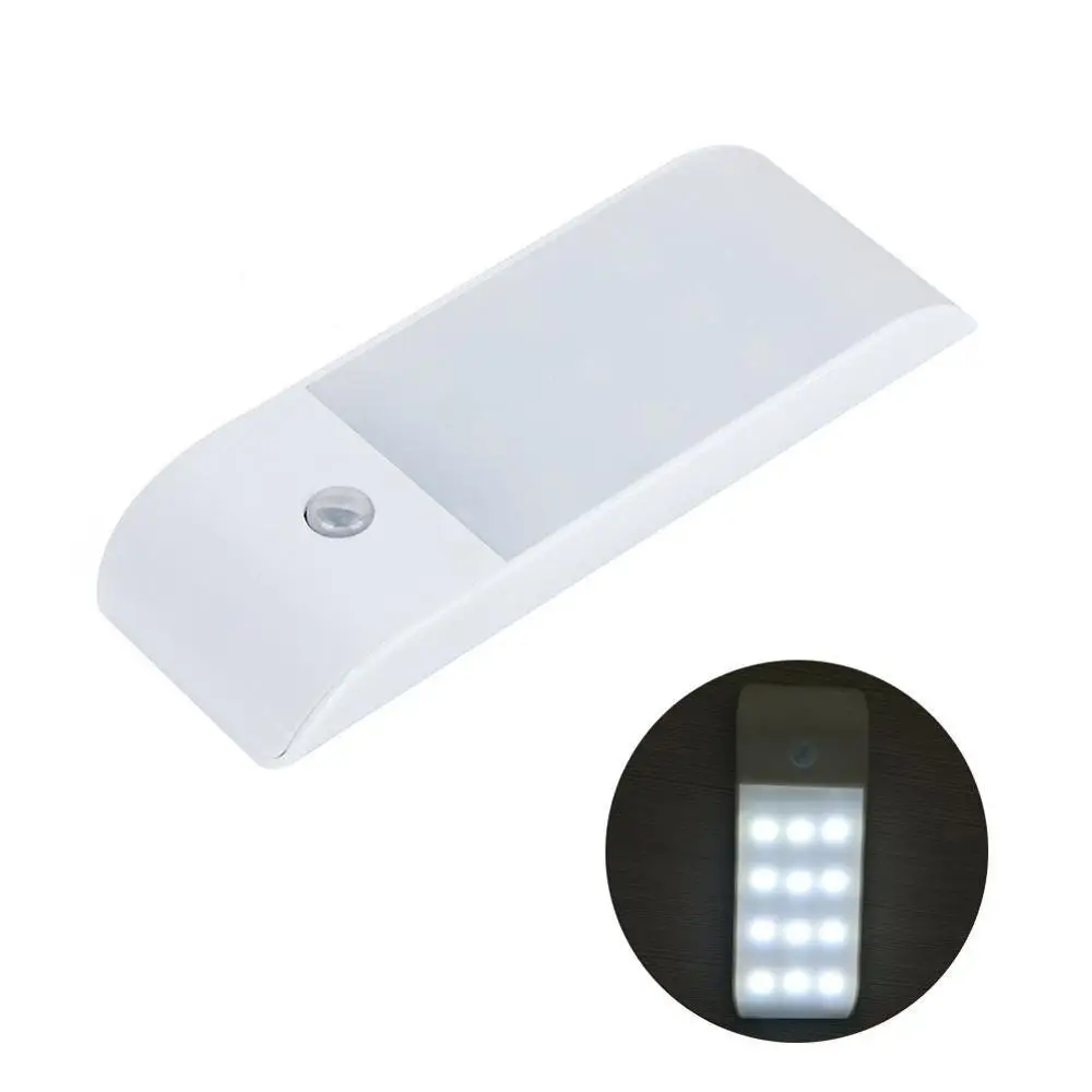 12 LED-uri Senzor de Mișcare Infraroșu USB Reîncărcabilă Veioza Lumina Inducție Coridor Dulap Dulap de Noapte Lampa USB cu LED-uri