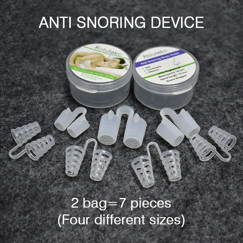 7pcs Anti Sforăit Dispozitiv din Silicon Confortabil Ajutorul Opri Sforăit Dispozitiv Reutilizabil Îmbunătățirea Apnee de Somn Respira Ușor Nasul Clip