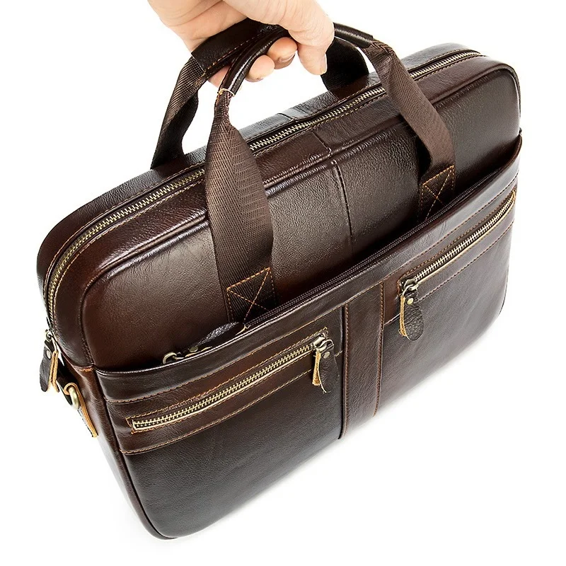 De sex masculin piele naturala geanta de Laptop 13 14 15.4 inch călătorie de Afaceri Messenger Bărbați Adevărată Vacă de umăr din piele geanta de Laptop