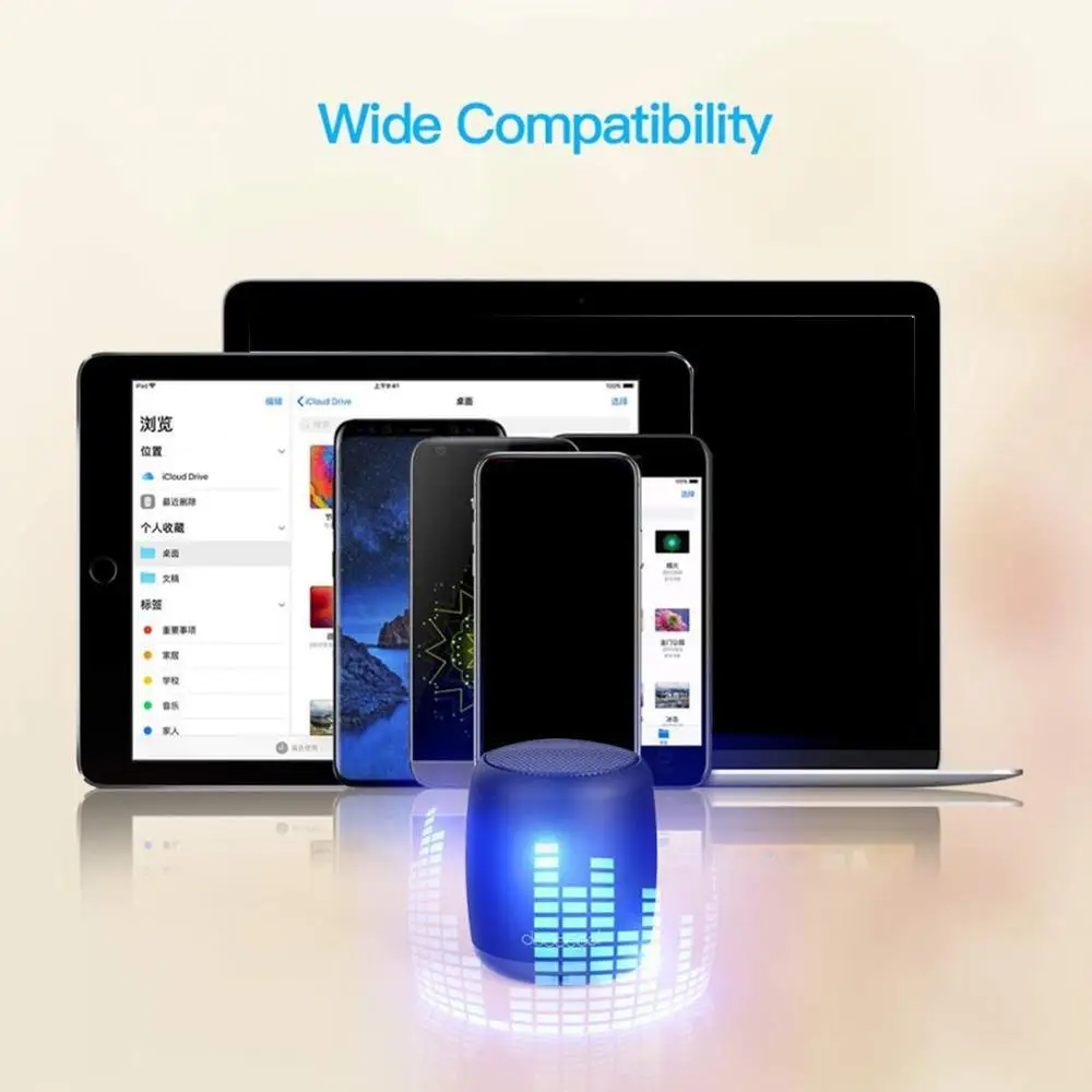 Portabil Mini Difuzor Bluetooth Waterproof Wireless Bluetooth LED Sunet Difuzor Cutie Handfree Pentru Smartphone-uri, tablete