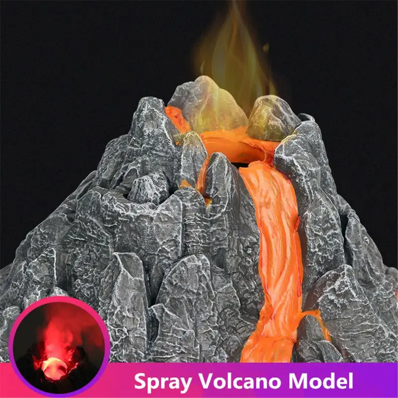 Simulare Vulcan Model de Spray Roșu Tren Dinozaur Model de Jucărie Accesorii 19QF