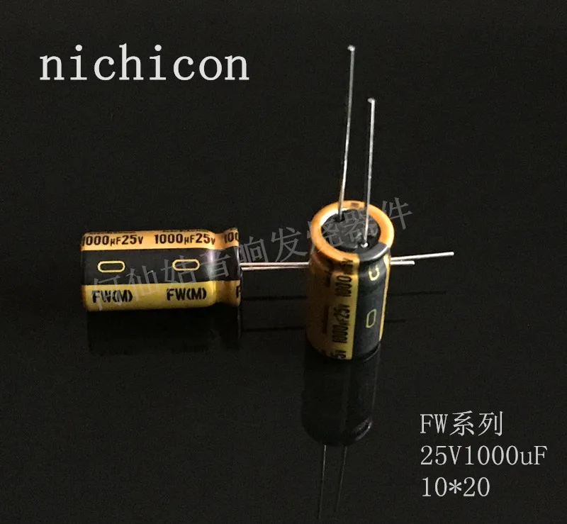 10buc/20buc nichicon acustice capacitate FW series 25v1000uf 10*20 audio condensator super-condensatori electrolitici transport gratuit