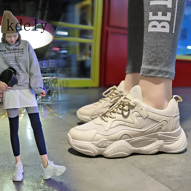 2019 Nou Stil de Toamnă Platforma Pantofi buffalo Femei Adidasi Casual Rotund Toe Flats Zapatillas Mujer size35-40