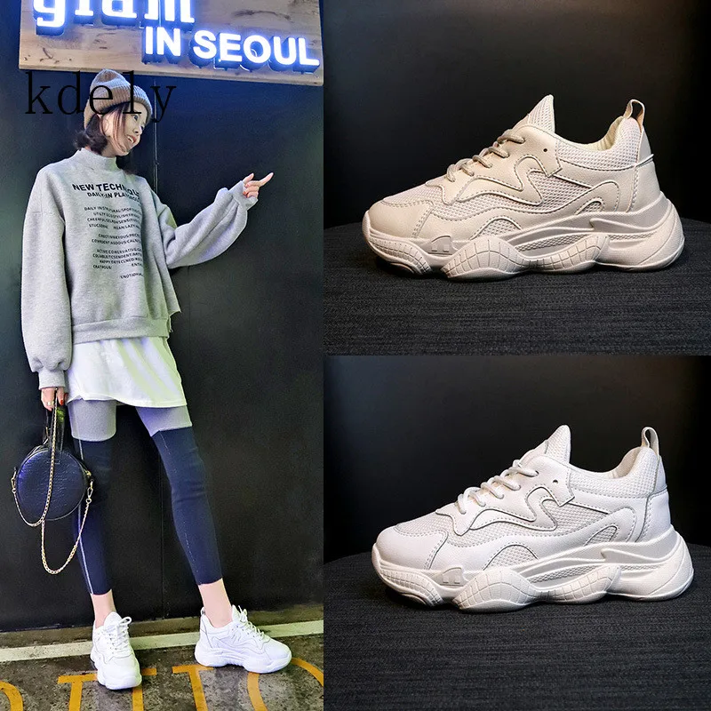 2019 Nou Stil de Toamnă Platforma Pantofi buffalo Femei Adidasi Casual Rotund Toe Flats Zapatillas Mujer size35-40