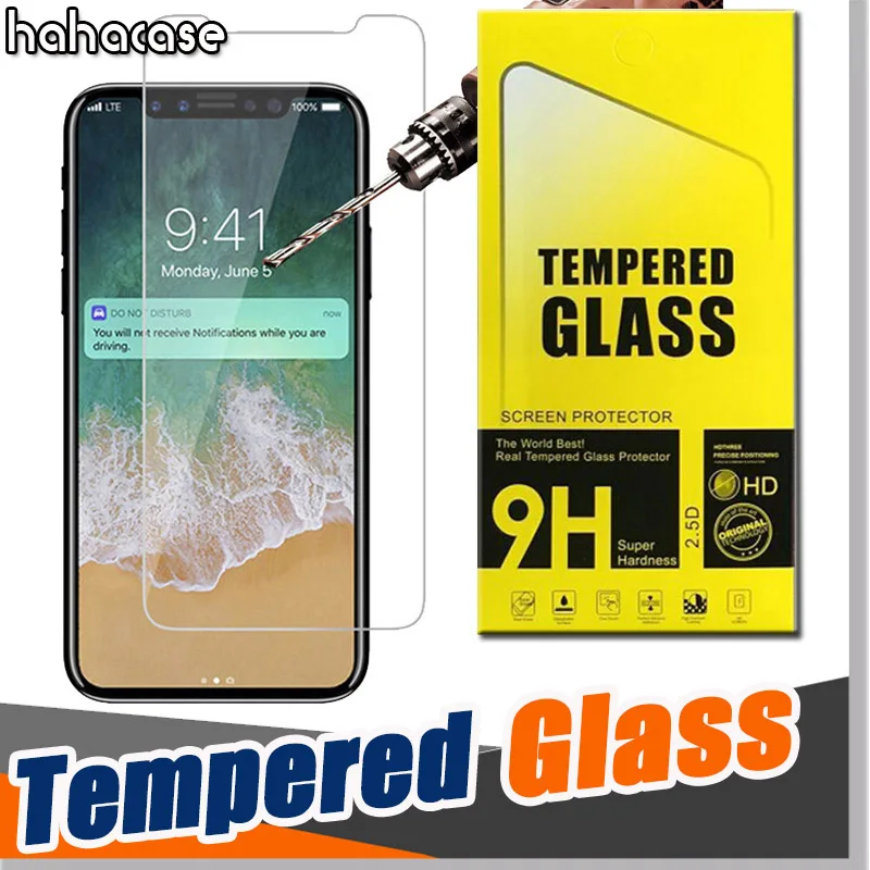 50pcs 2.5 D Tempered Glass 9H Pentru iPhone 12 Mini 11 Pro Max XS XR X 8 7 6 Plus SE 5 Ecran Protector de Film de Pază Cu Galben Cutie