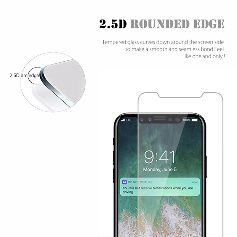 50pcs 2.5 D Tempered Glass 9H Pentru iPhone 12 Mini 11 Pro Max XS XR X 8 7 6 Plus SE 5 Ecran Protector de Film de Pază Cu Galben Cutie