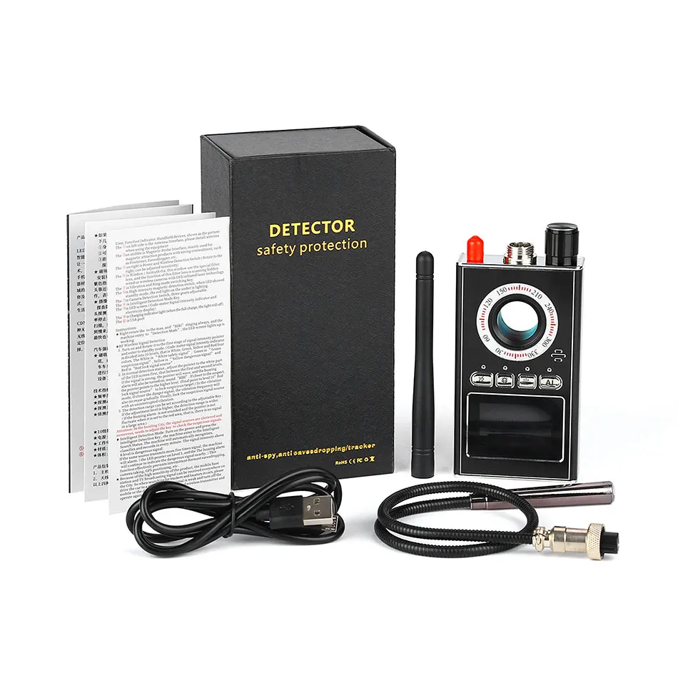 Modernizate Smart Anti-Spionaj Detector de Semnal RF Wireless Detector Bug GSM Tracker GPS cu Laser Lentilă aparat de Fotografiat Ascunse Finder Dispozitiv de Securitate