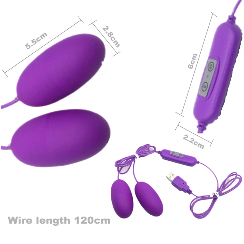 20 Viteze USB Dual Ou Vibrator punctul G Vaginale Vibratoare Ou Ben Wa Mingea Stimulator Clitoris Vibratoare Adult Jucării Sexuale pentru Femei