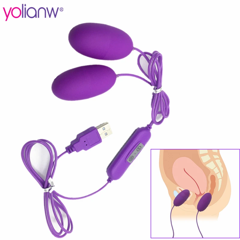 20 Viteze USB Dual Ou Vibrator punctul G Vaginale Vibratoare Ou Ben Wa Mingea Stimulator Clitoris Vibratoare Adult Jucării Sexuale pentru Femei