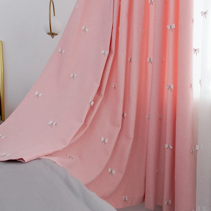 Coreeană modernă fluture brodat cortina Prințesă Drăguț Fată inima copiilor, dormitor, balcon personalizate de procesare S074&C