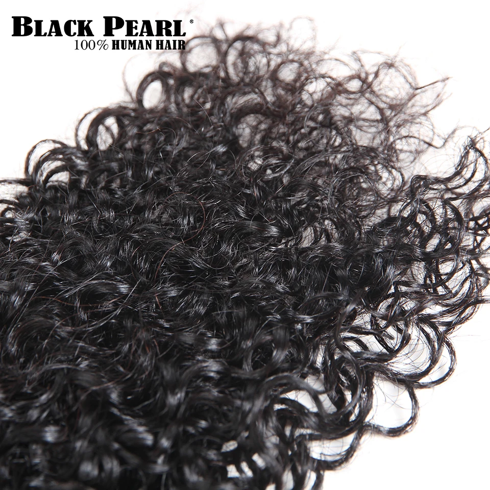Black Pearl Pervers Cret 3 Pachete Cu Închidere Remy De Păr Uman Țese Extensii Brazilian Parul Cret Pachete Cu Închidere