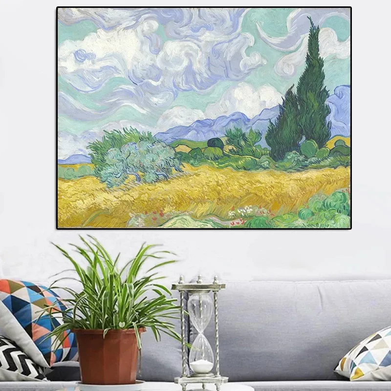 Van Gogh Lucrări de Floarea-soarelui Abstract A4 A3 A2 Pictura in Ulei pe Panza, Postere si Printuri Cuadros de Arta de Perete Imaginile Pentru Camera de zi