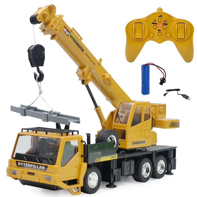 RC Camion de Construcții Macara Reîncărcabilă de Control de la Distanță de Ridicare Simulare în Inginerie Jucărie pentru Copii Model