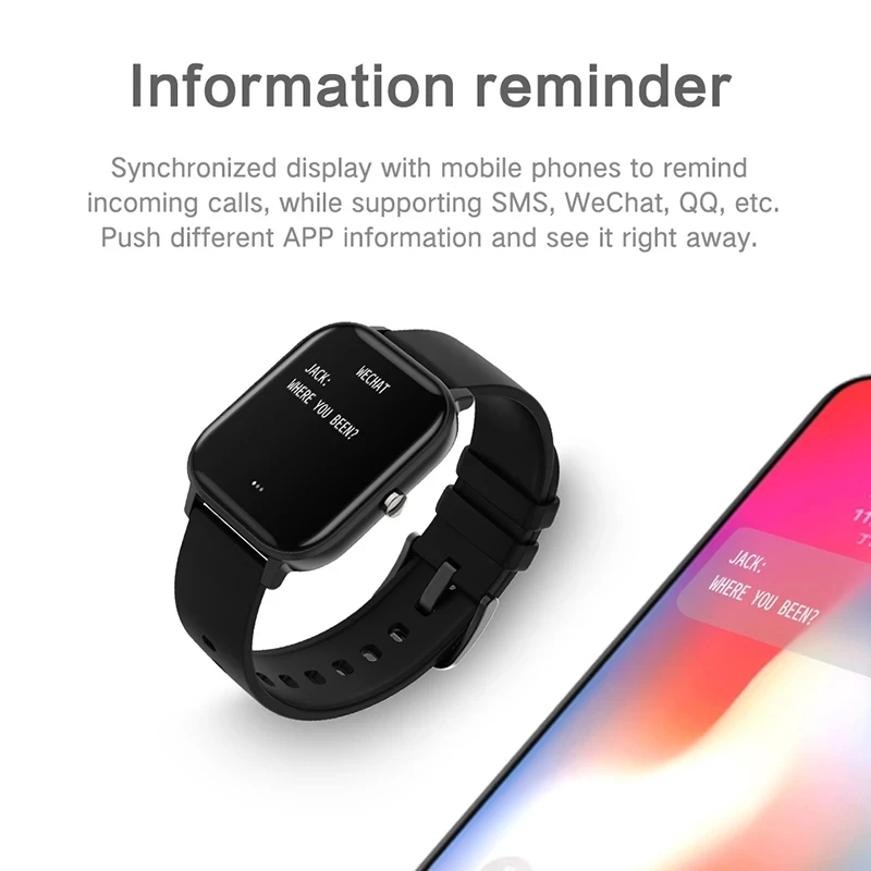 LIGE Noul P8 Ecran Color Smart Watch Femei barbati Full Touch de Fitness Tracker Tensiunii Arteriale Ceas Inteligent Femei Smartwatch pentru Xiaomi