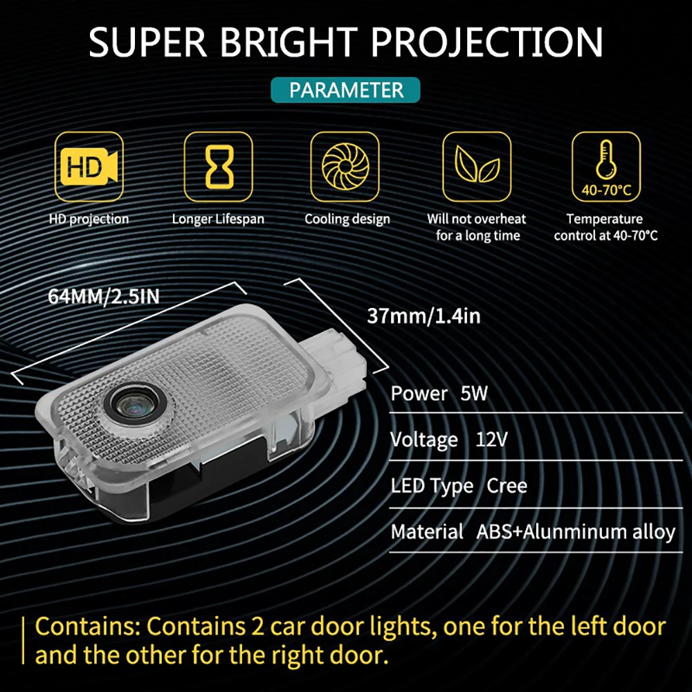 Pentru subaru logo proiector lumini led ușa de la mașină fantomă lumina umbra de curtoazie de bun venit lampa Ambientala iluminare auto pentru Subaru XV Legacy