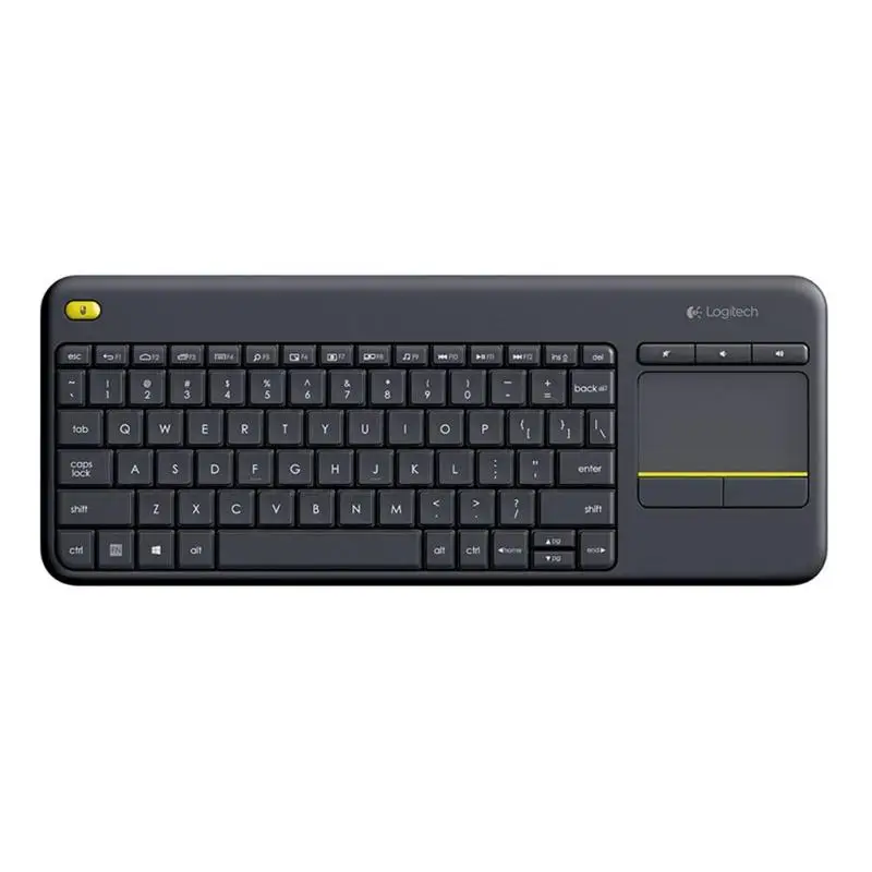 Logitech K400 Plus Wireless Touch Tastatura cu Touchpad pentru Notebook Touch Panel Uniflying Tech pentru PC, Laptop, Smart TV Android HTPC